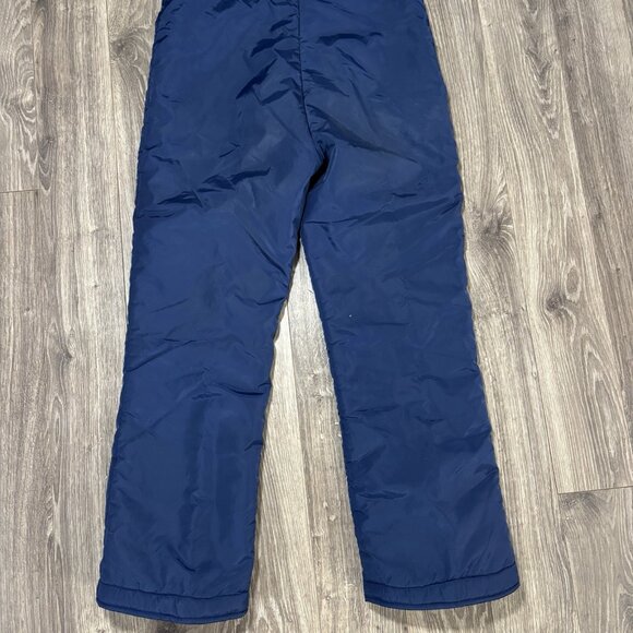 VTG Topher Mens Ski Pants Overalls Bib Ski Suit Suspenders 70s 80s M Blue Retro - Picture 12 of 15